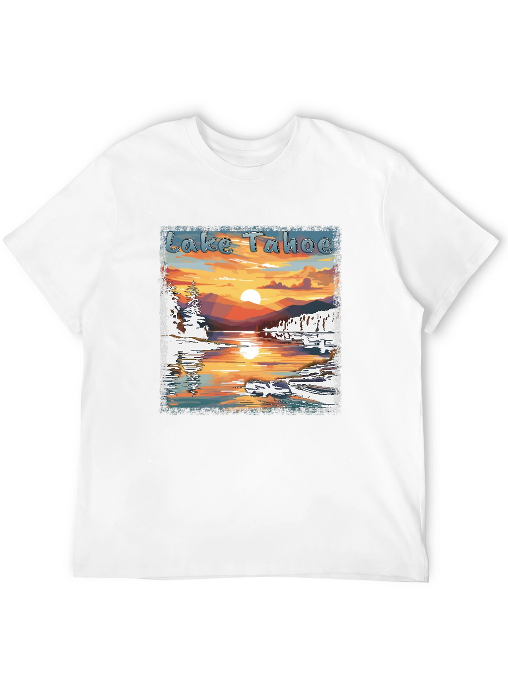 Lake Tahoe Sunset Graphic Tee - Nature Lover Shirt