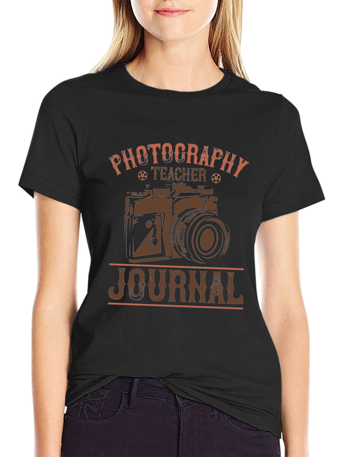 Photography Teacher Journal T-Shirt - Camera Design