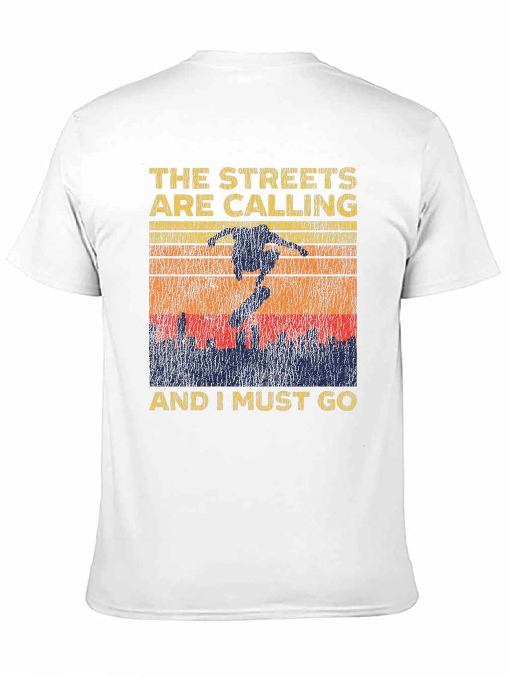 Skateboarding Graphic T-Shirt - The Streets Are Calling