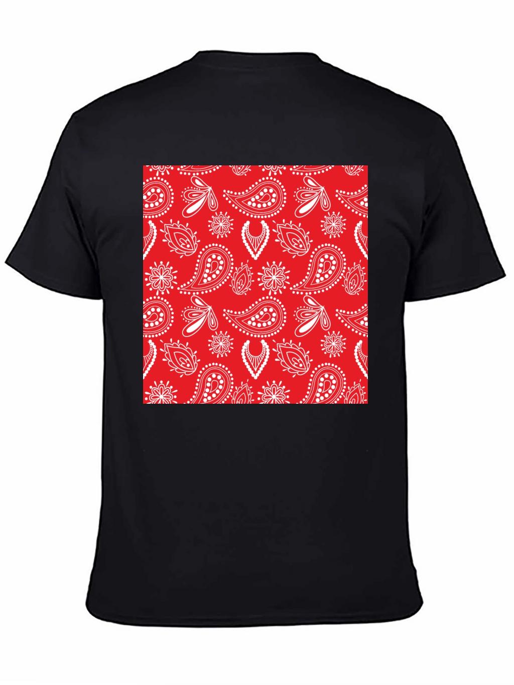 Red Bandana Pattern T-Shirt