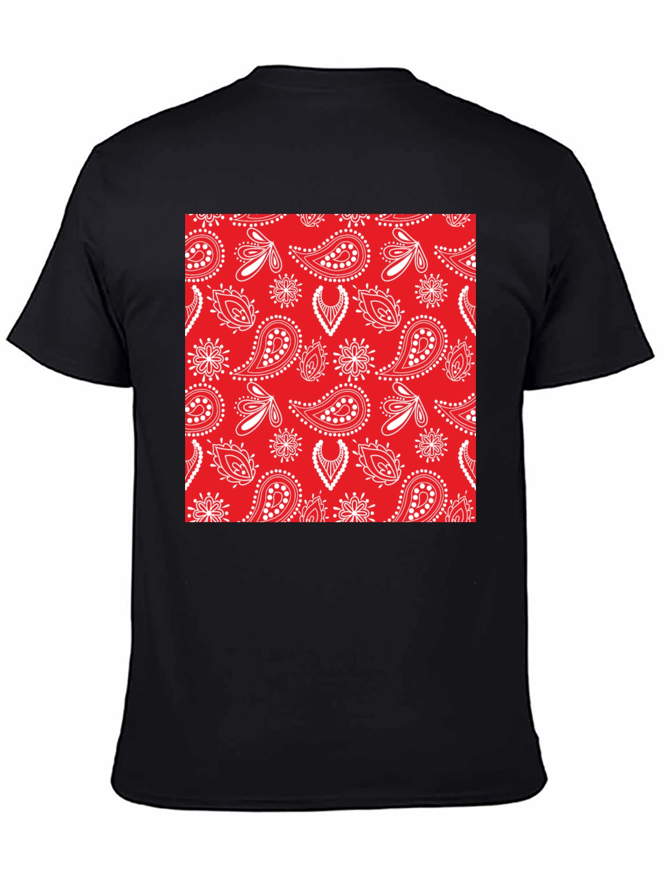 Red Bandana Pattern T-Shirt