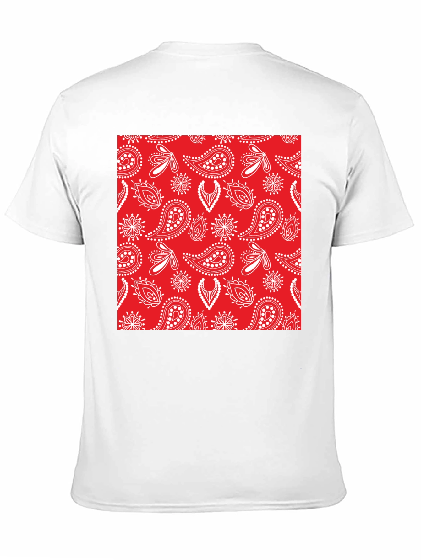 Red Bandana Pattern T-Shirt