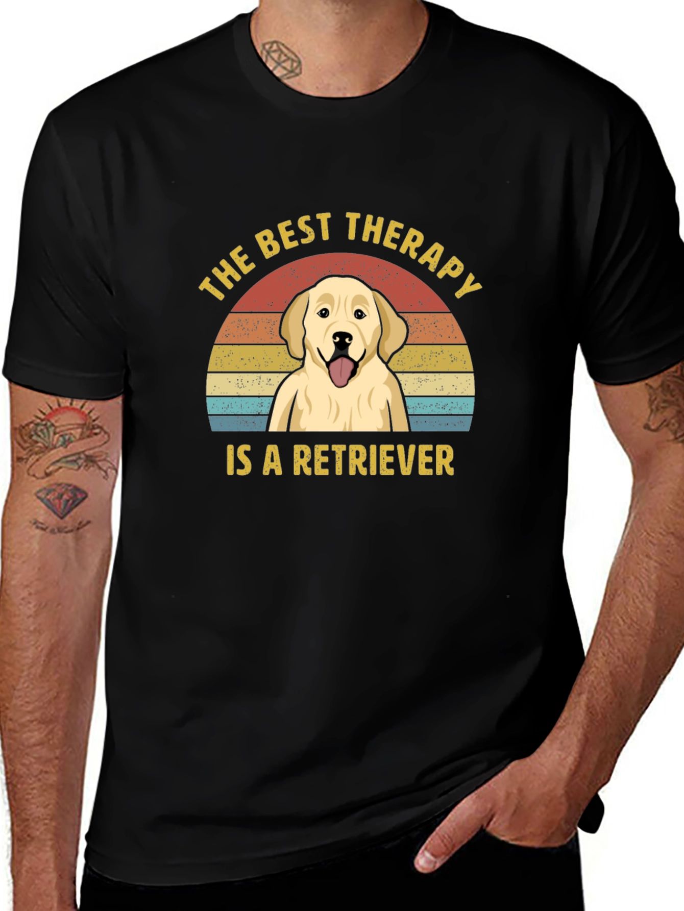 Best Therapy Retriever Graphic T-Shirt
