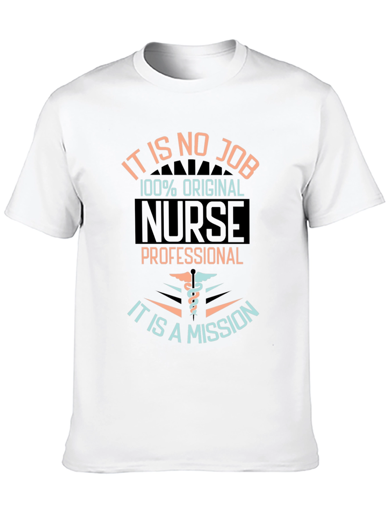 Original Nurse Mission Black Graphic T-Shirt