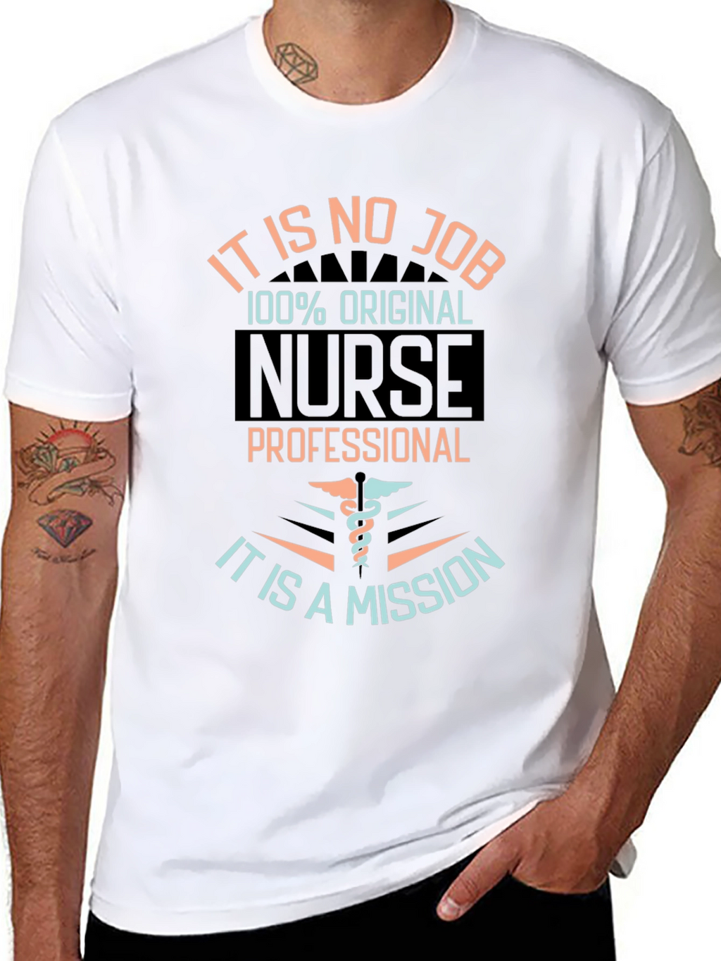 Original Nurse Mission Black Graphic T-Shirt
