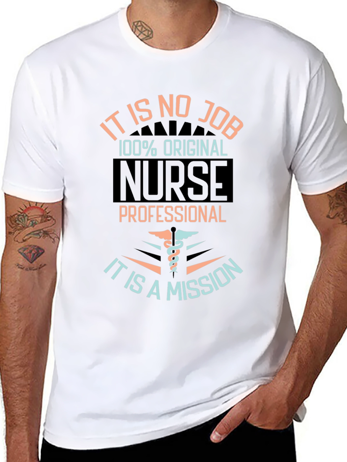 Original Nurse Mission Black Graphic T-Shirt