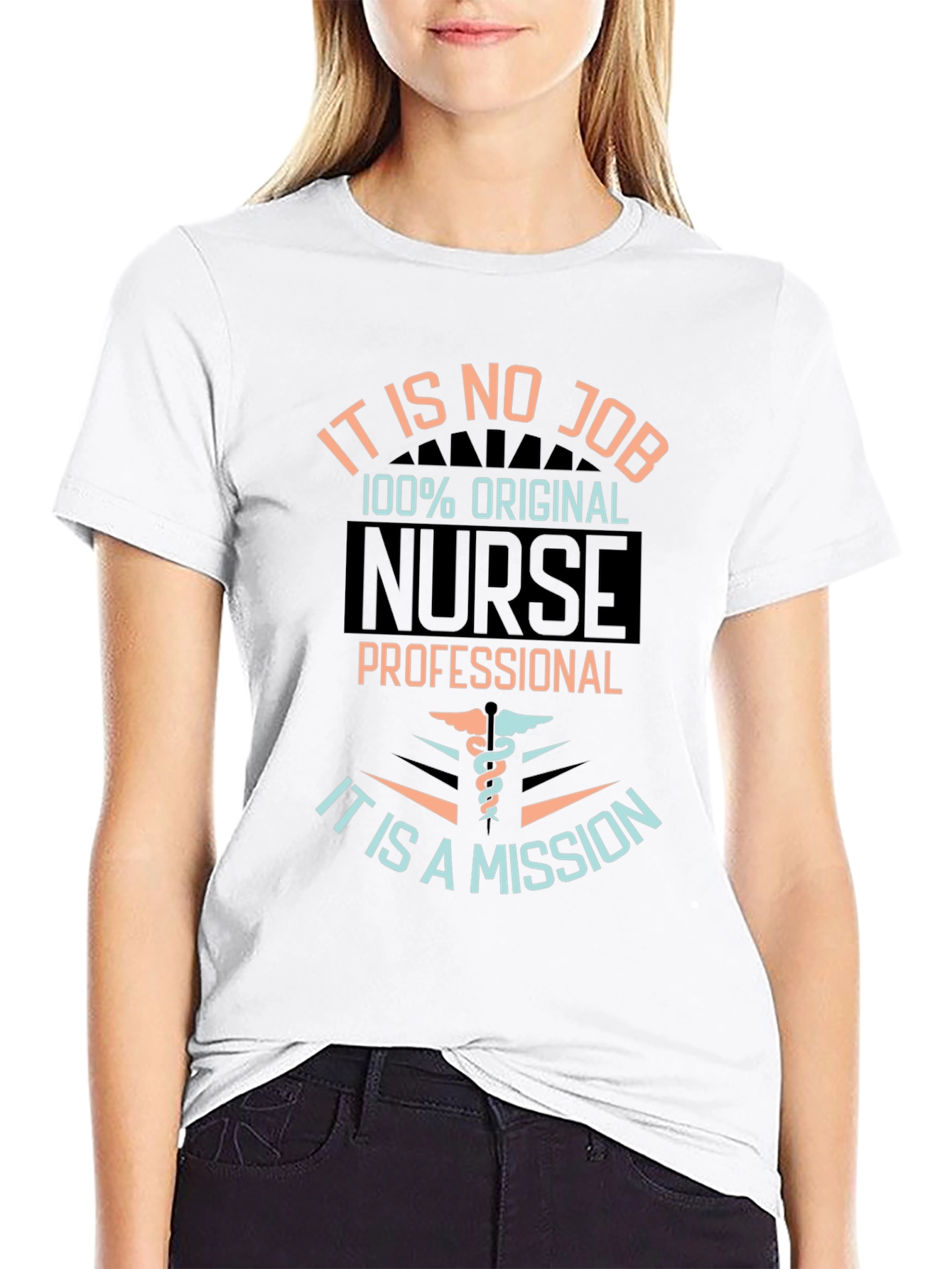 Original Nurse Mission Black Graphic T-Shirt