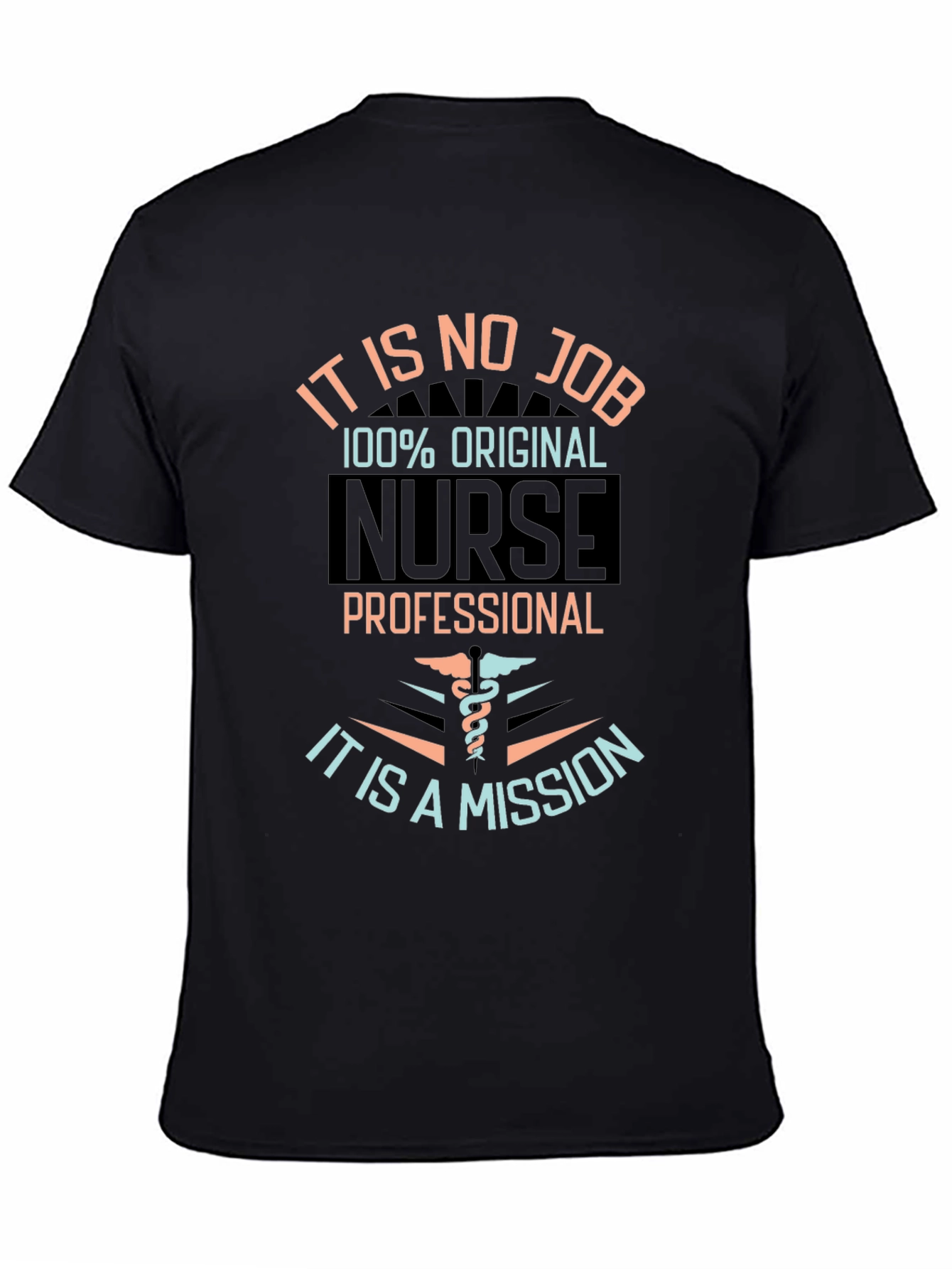 Original Nurse Mission Black Graphic T-Shirt
