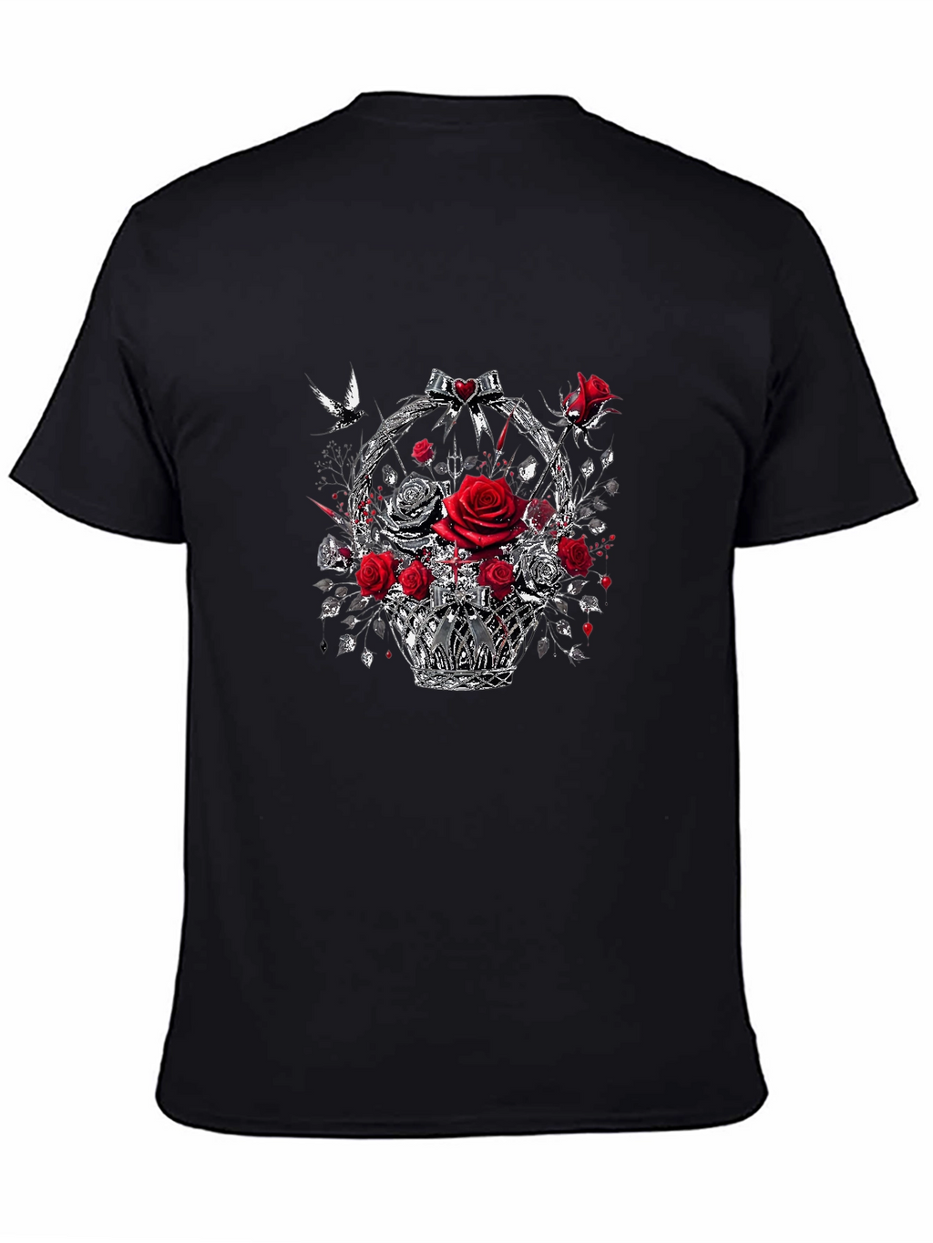 Rose & Basket Graphic T-Shirt