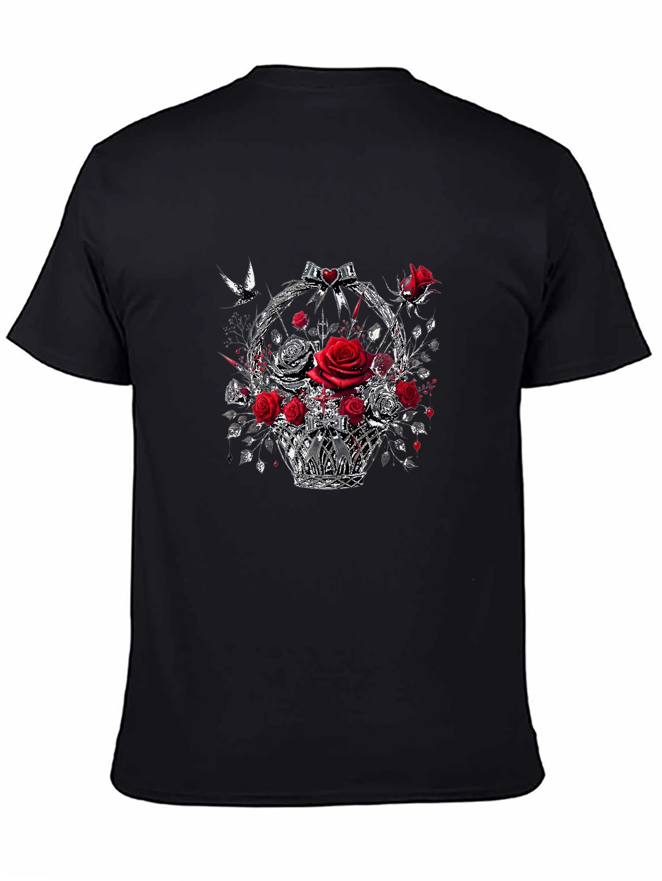 Rose & Basket Graphic T-Shirt