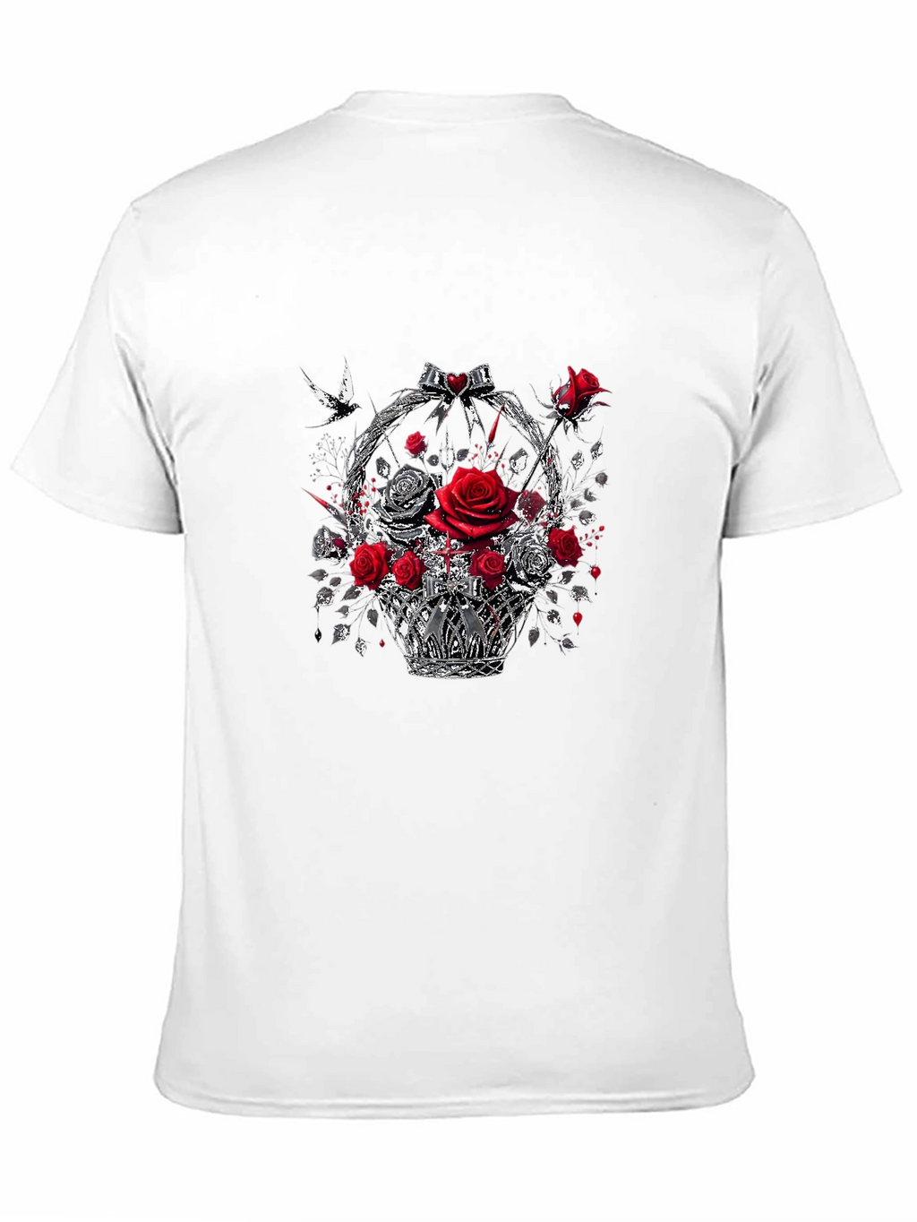 Rose & Basket Graphic T-Shirt
