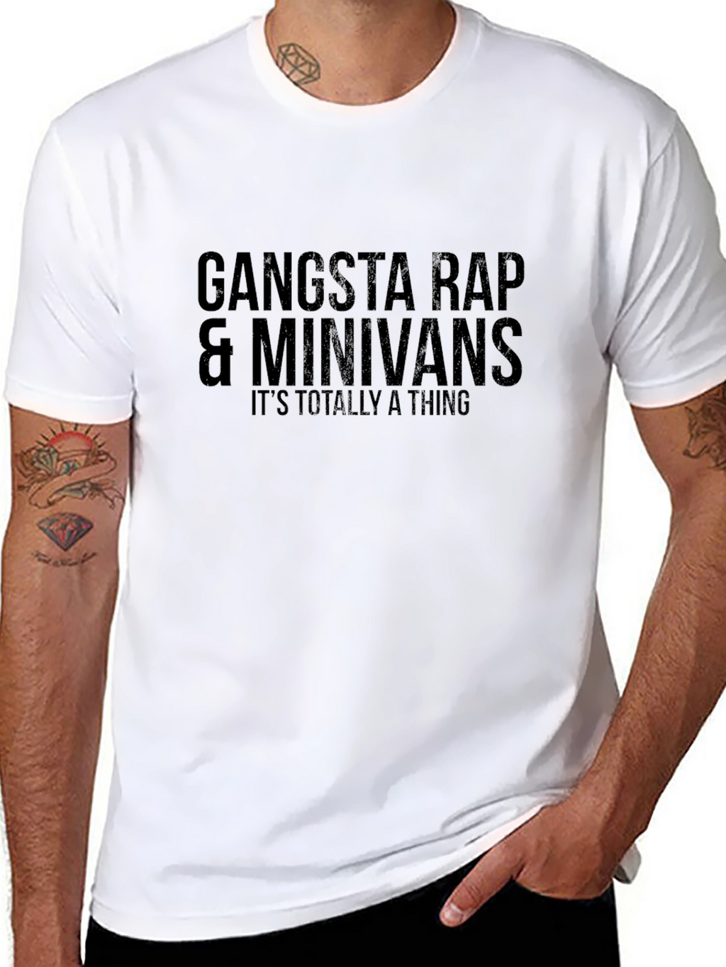 Gangsta Rap & Minivans Funny Graphic Tee