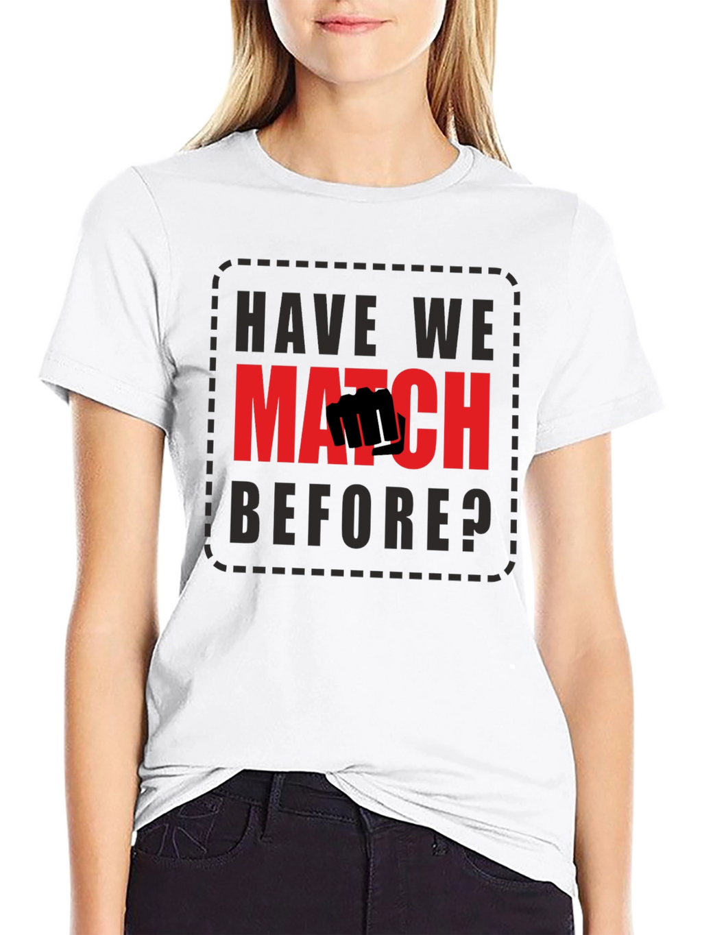Have We Met? Graphic Tee - Black Cotton T-Shirt