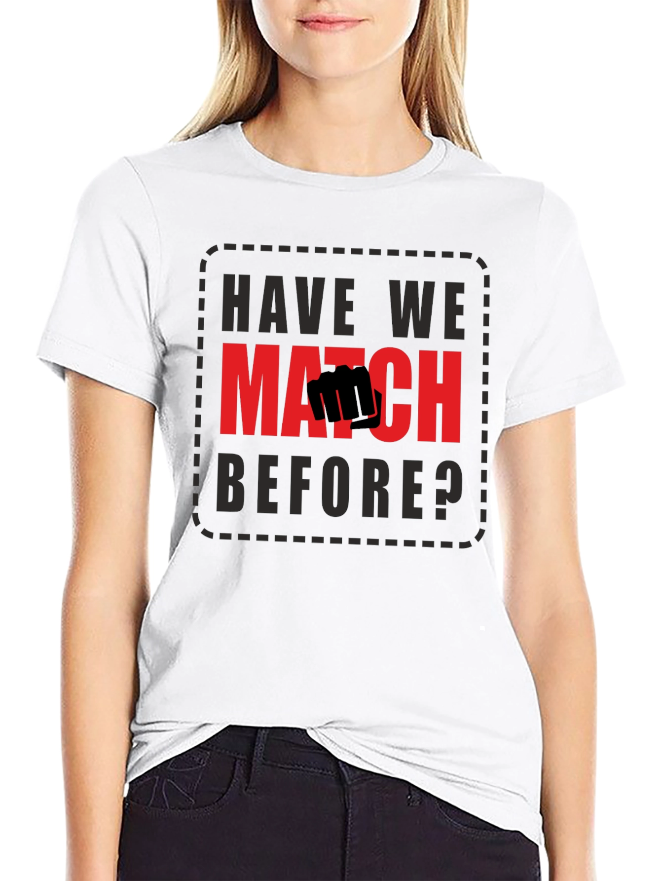 Have We Met? Graphic Tee - Black Cotton T-Shirt