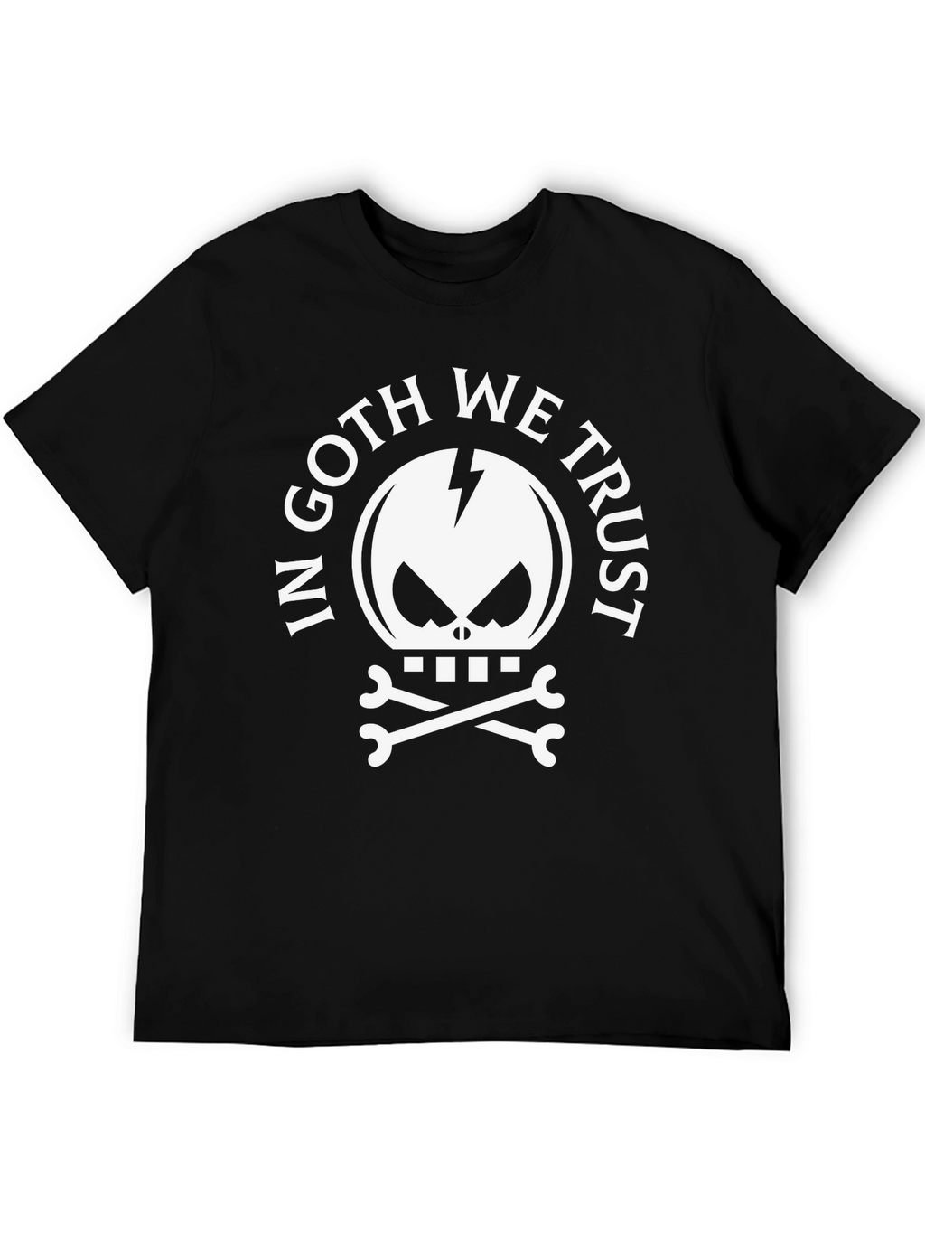 In Goth We Trust Black Graphic Tee