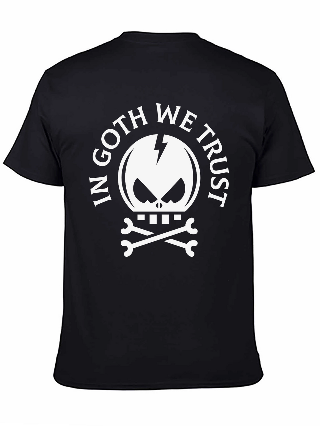In Goth We Trust Black Graphic Tee