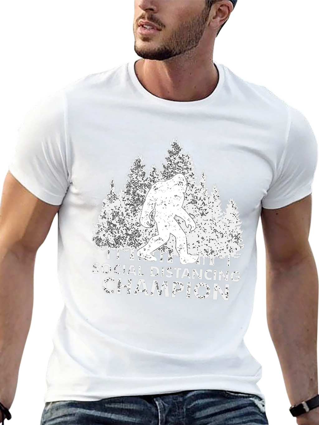 Social Distancing Champion Bigfoot T-Shirt