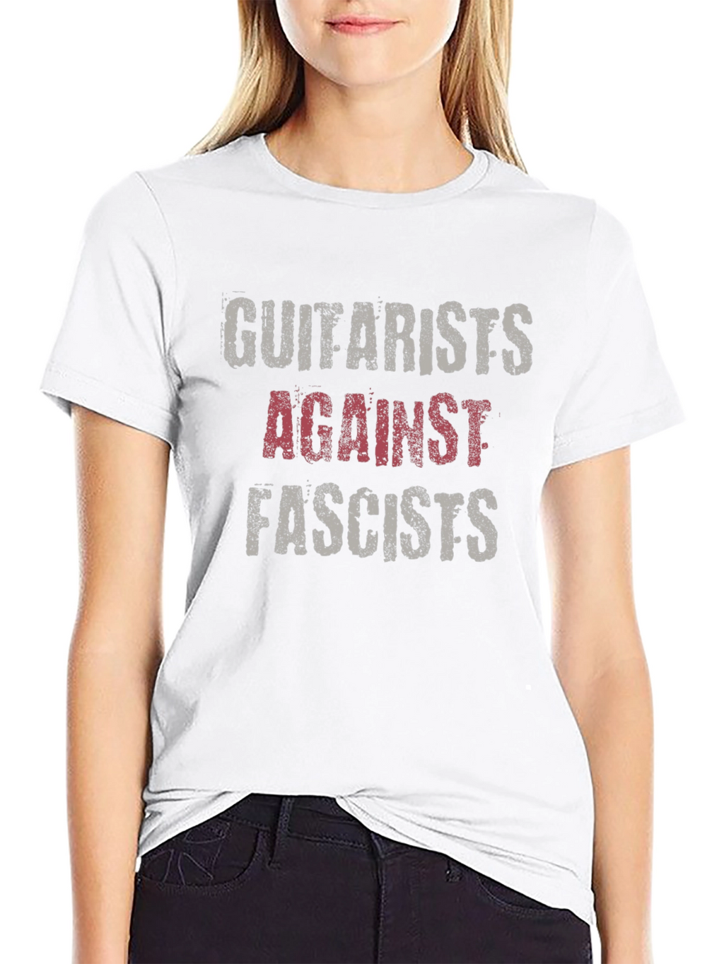 Guitarists Against Fascists Black Graphic Tee