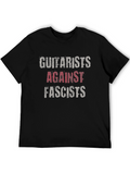 Guitarists Against Fascists Black Graphic Tee