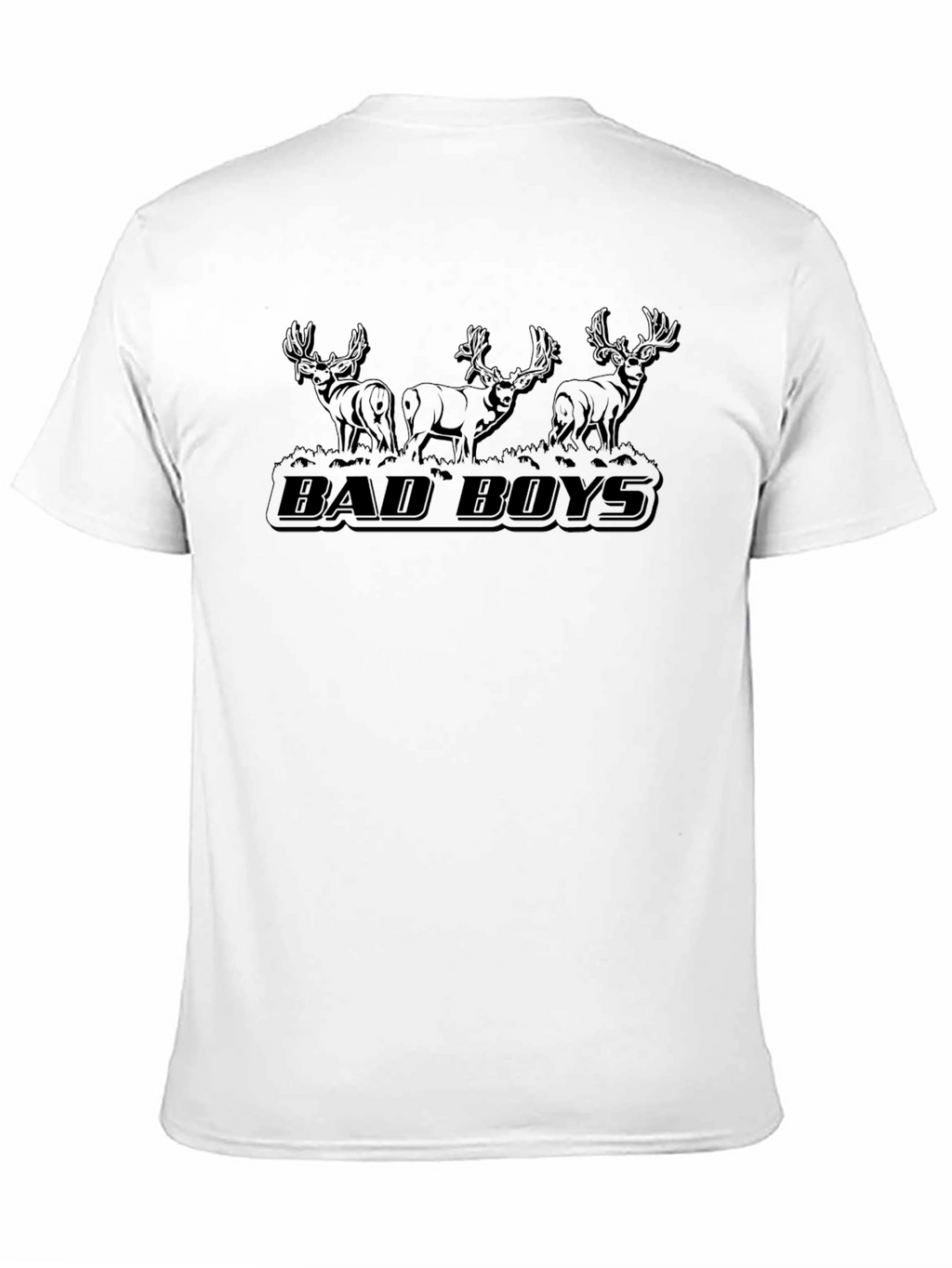 Bad Boys Deer Graphic T-Shirt Black