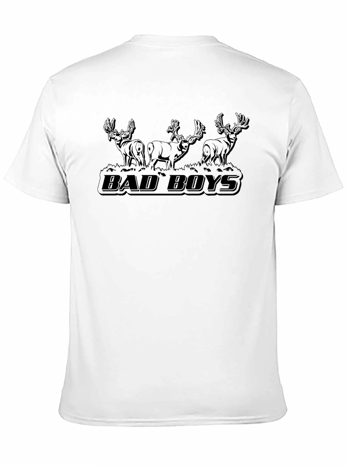 Bad Boys Deer Graphic T-Shirt Black