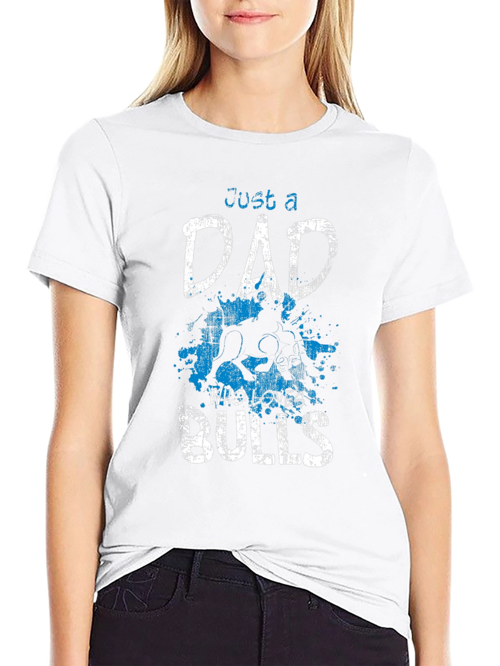 Just A Dad Who Loves Bulls Graphic T-Shirt