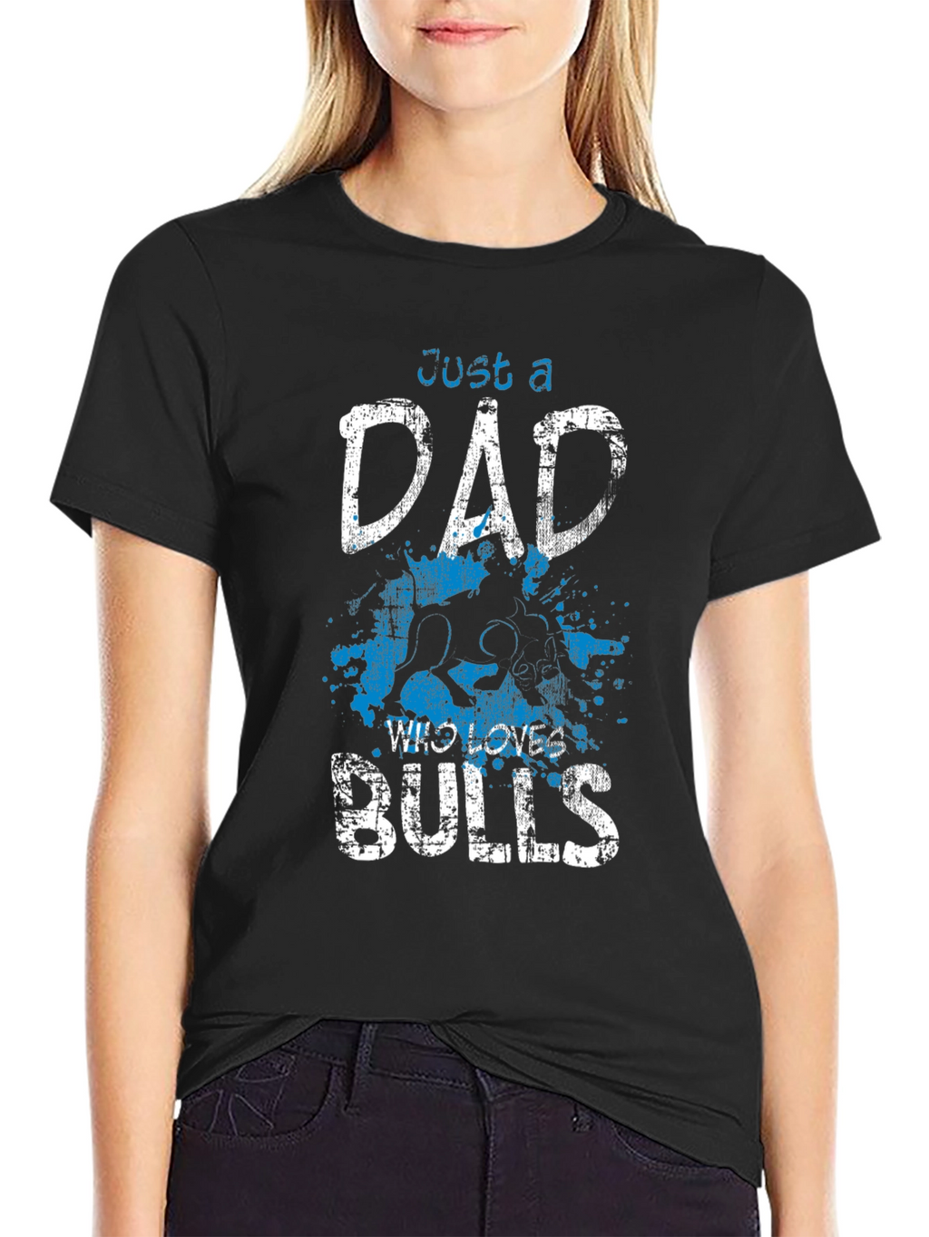 Just A Dad Who Loves Bulls Graphic T-Shirt