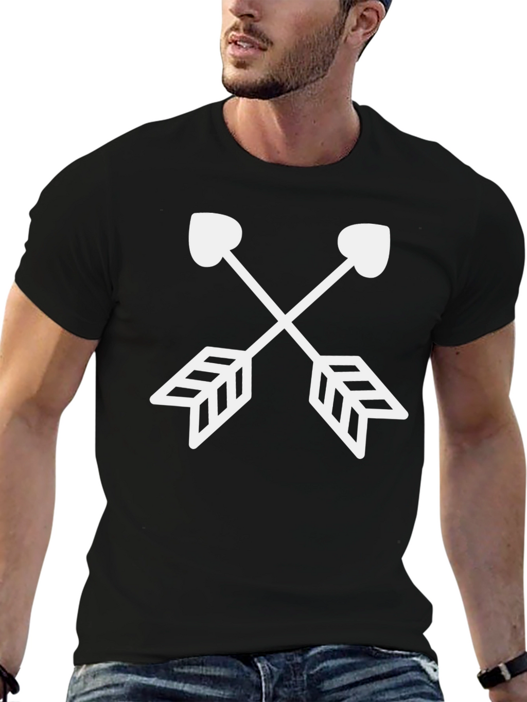 Heart Arrow Graphic Tee - Modern Style