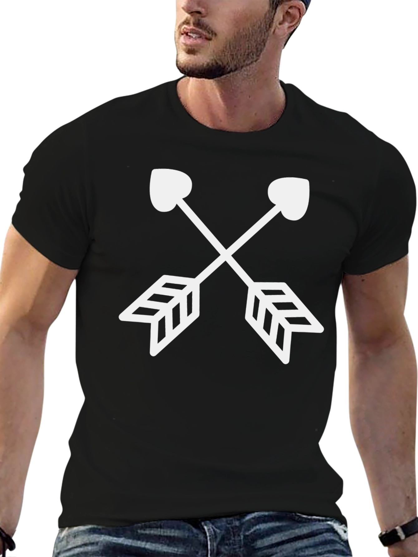 Heart Arrow Graphic Tee - Modern Style
