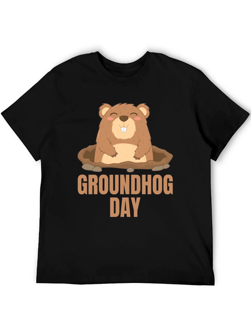 Groundhog Day T-Shirt - Cute Cartoon Marmot