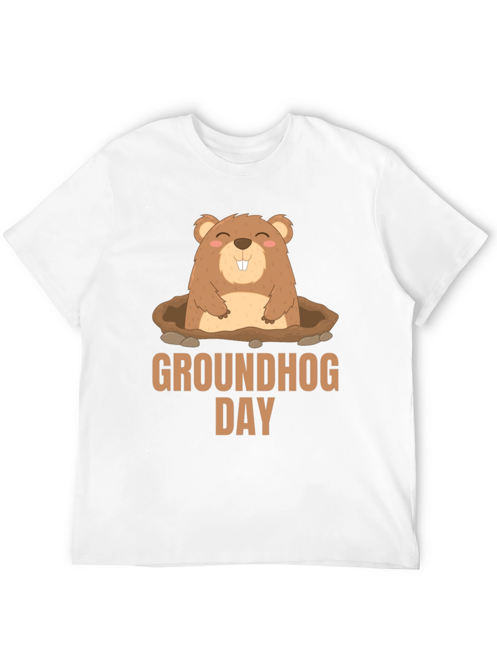 Groundhog Day T-Shirt - Cute Cartoon Marmot