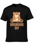 Groundhog Day T-Shirt - Cute Cartoon Marmot