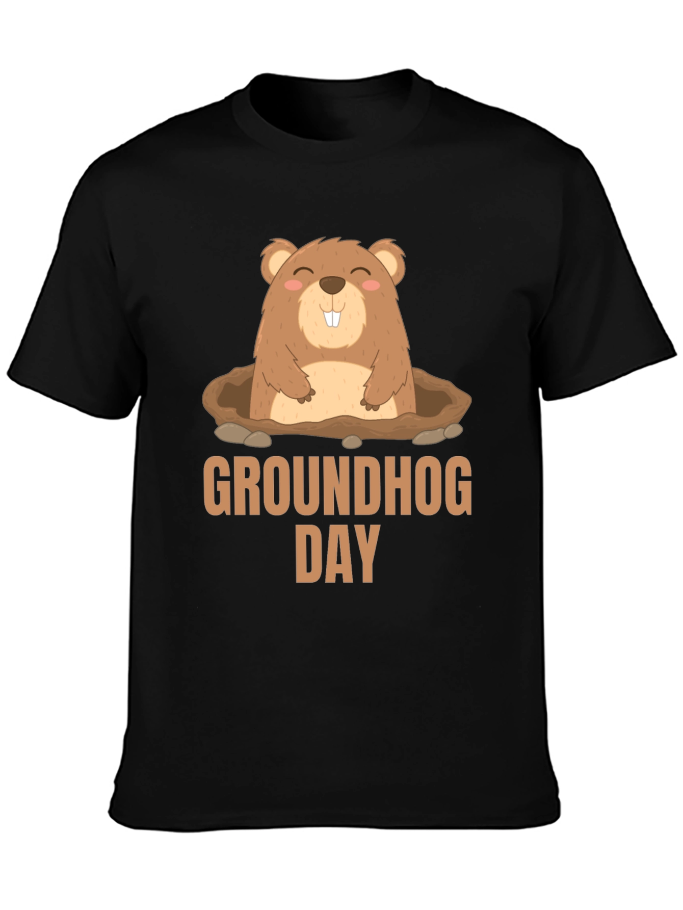 Groundhog Day T-Shirt - Cute Cartoon Marmot