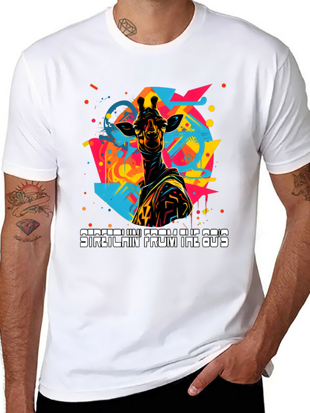 Retro Giraffe Graphic Tee