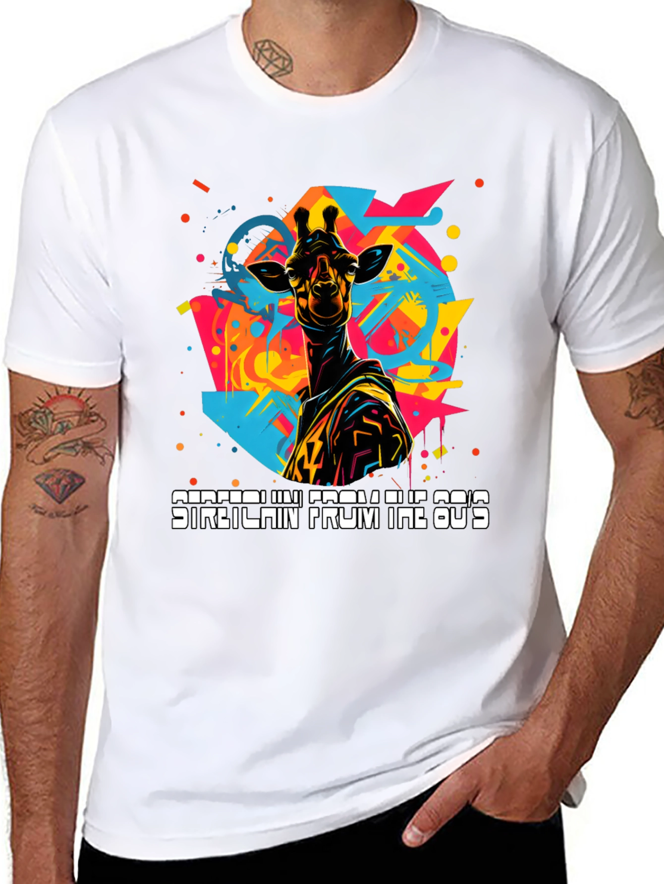 Retro Giraffe Graphic Tee