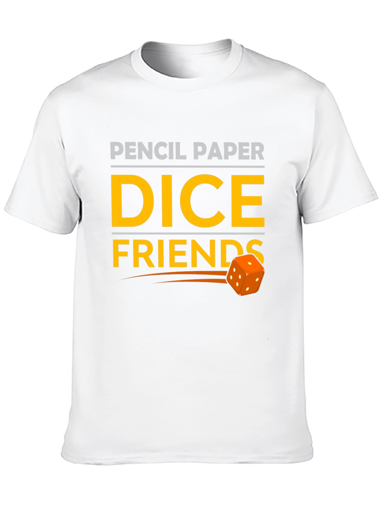 Pencil Paper Dice Friends Black T-Shirt