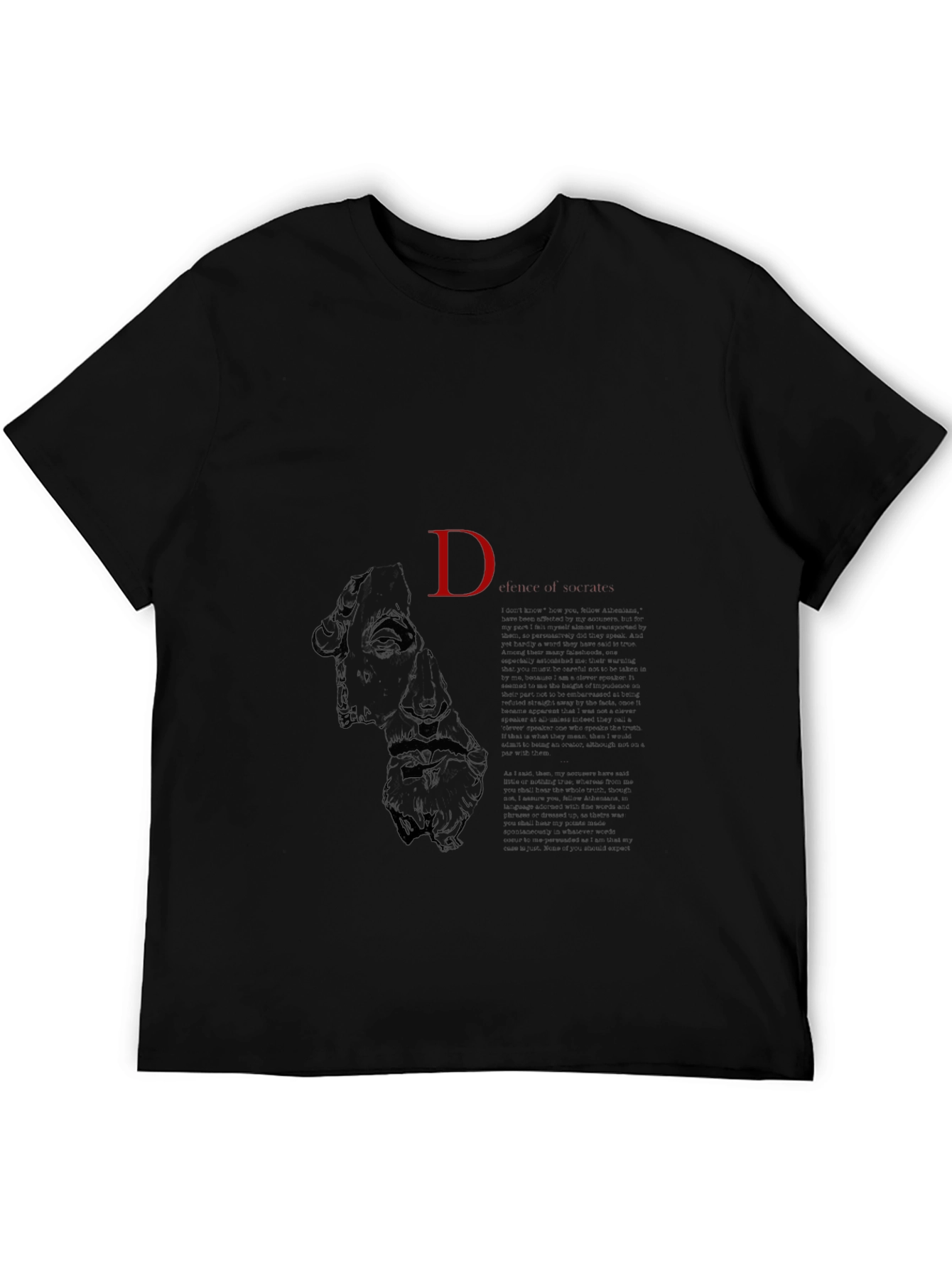 Mens Graphic Print T-Shirt - Black