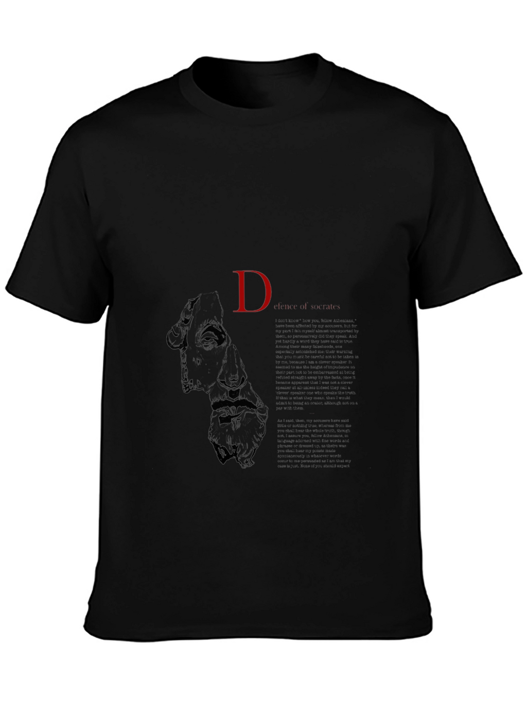 Mens Graphic Print T-Shirt - Black