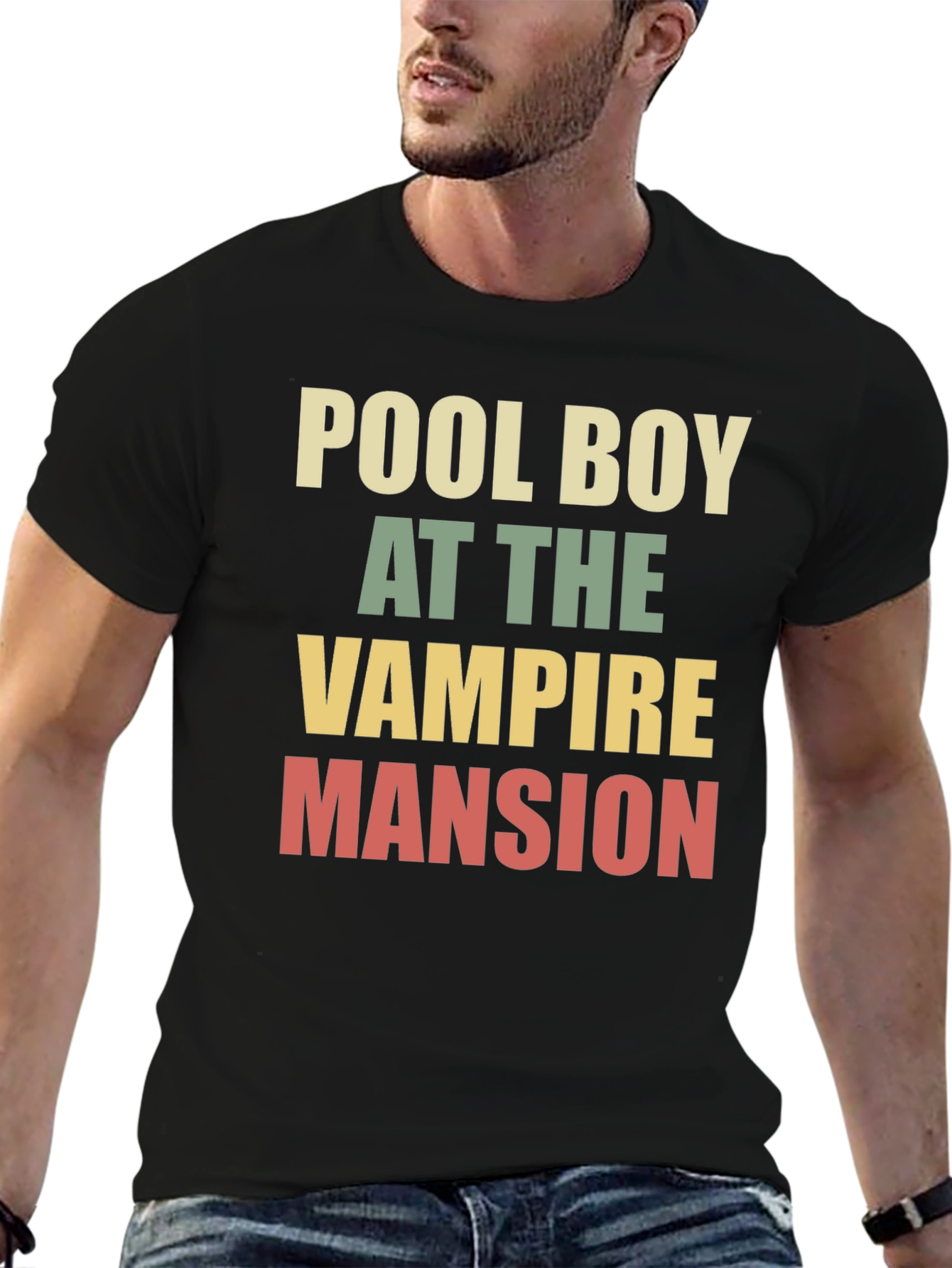 Pool Boy at the Vampire Mansion Graphic Tee