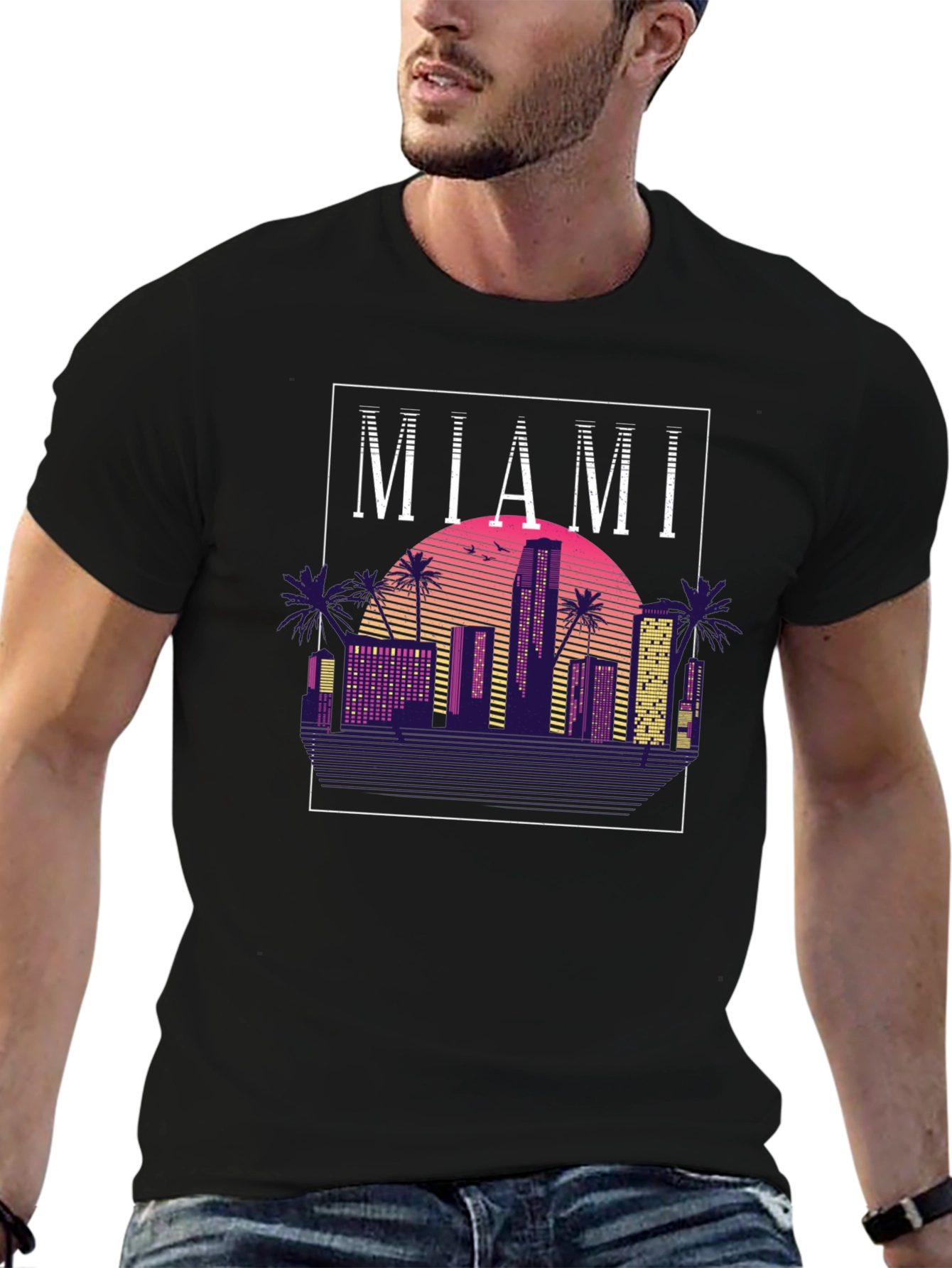 Miami Retro Sunset T-Shirt