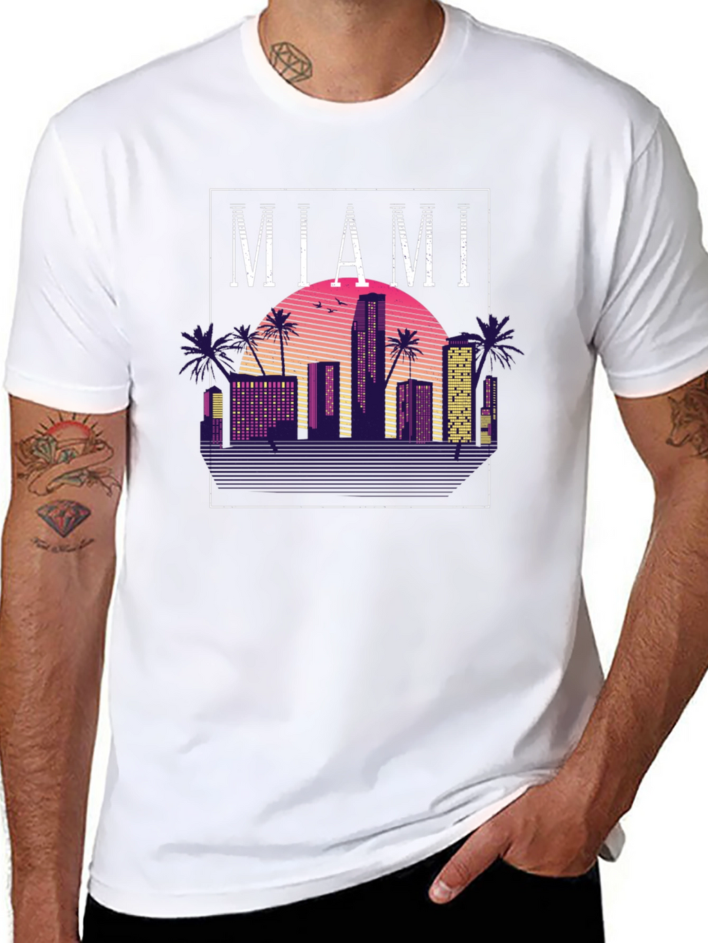 Miami Retro Sunset T-Shirt