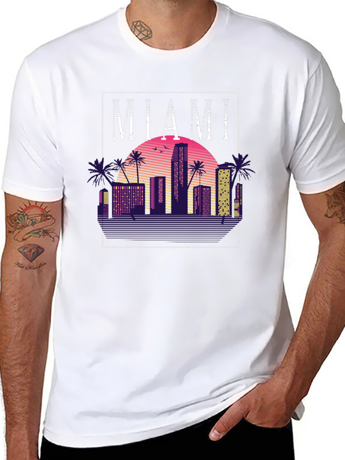 Miami Retro Sunset T-Shirt