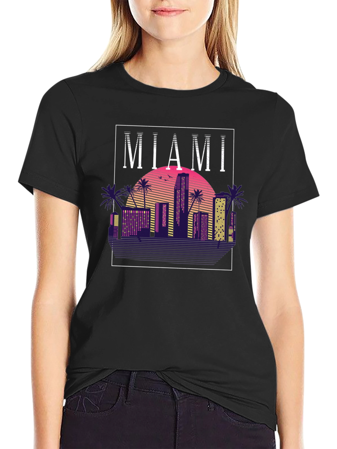Miami Retro Sunset T-Shirt