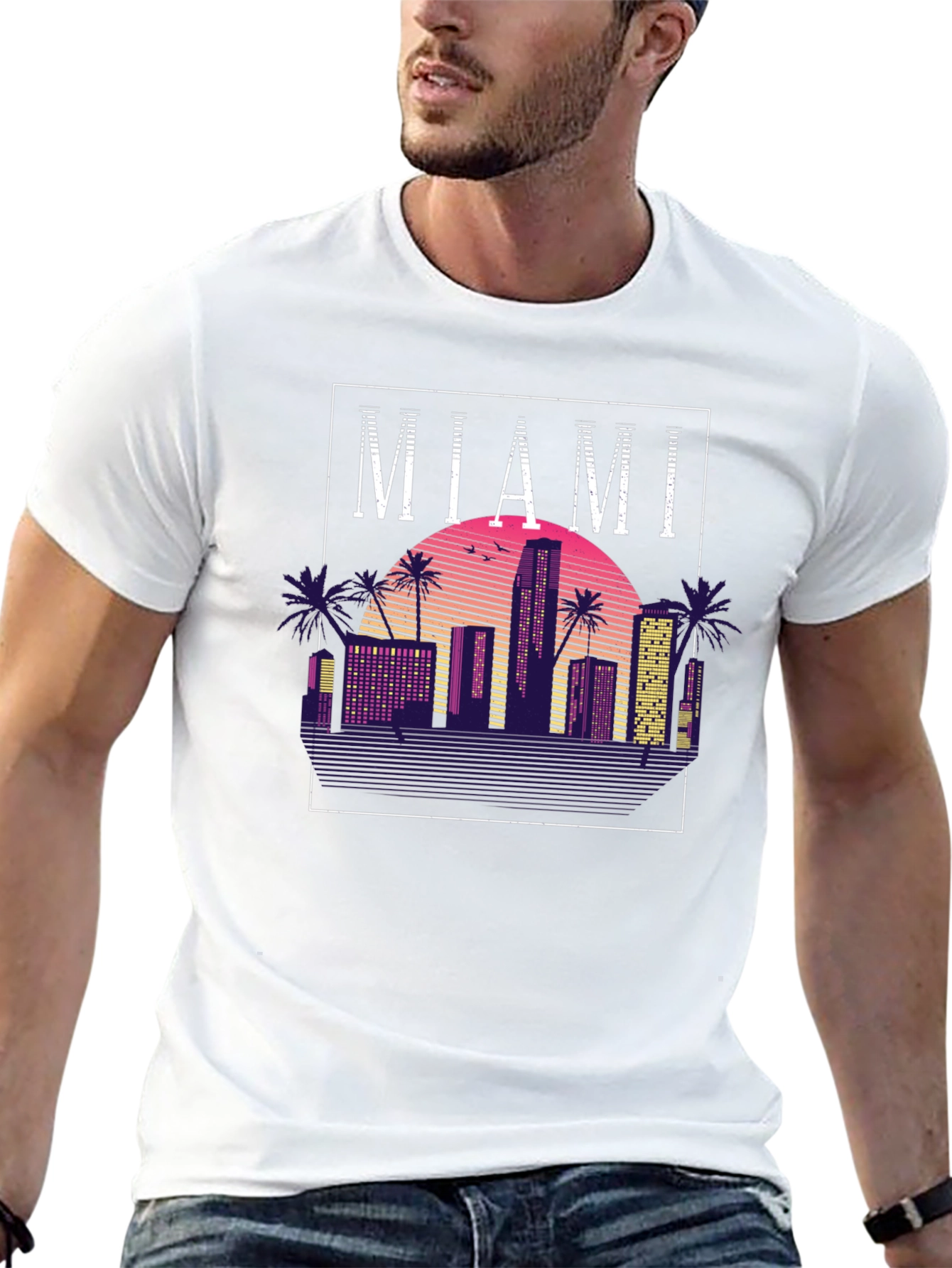 Miami Retro Sunset T-Shirt