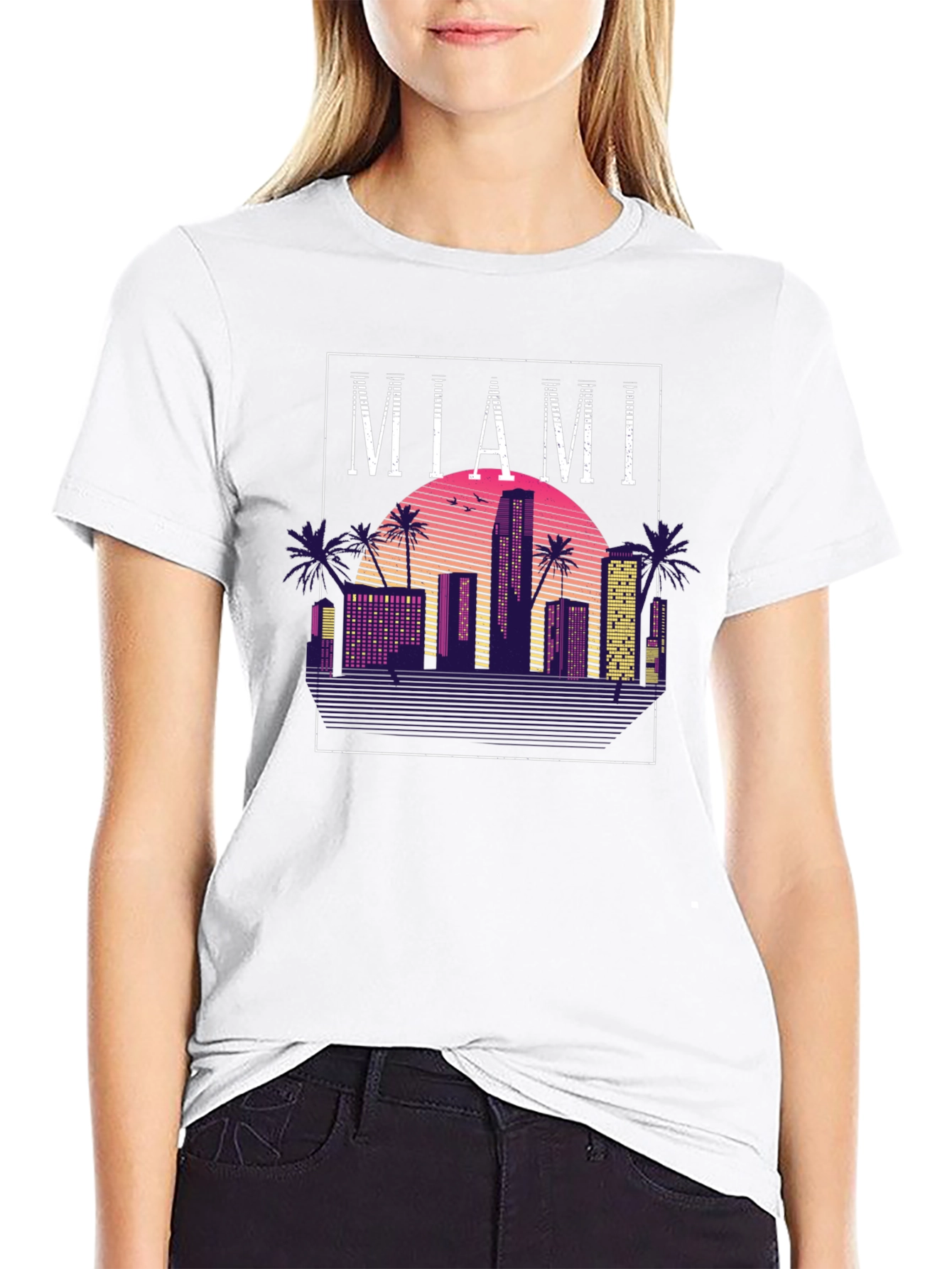 Miami Retro Sunset T-Shirt