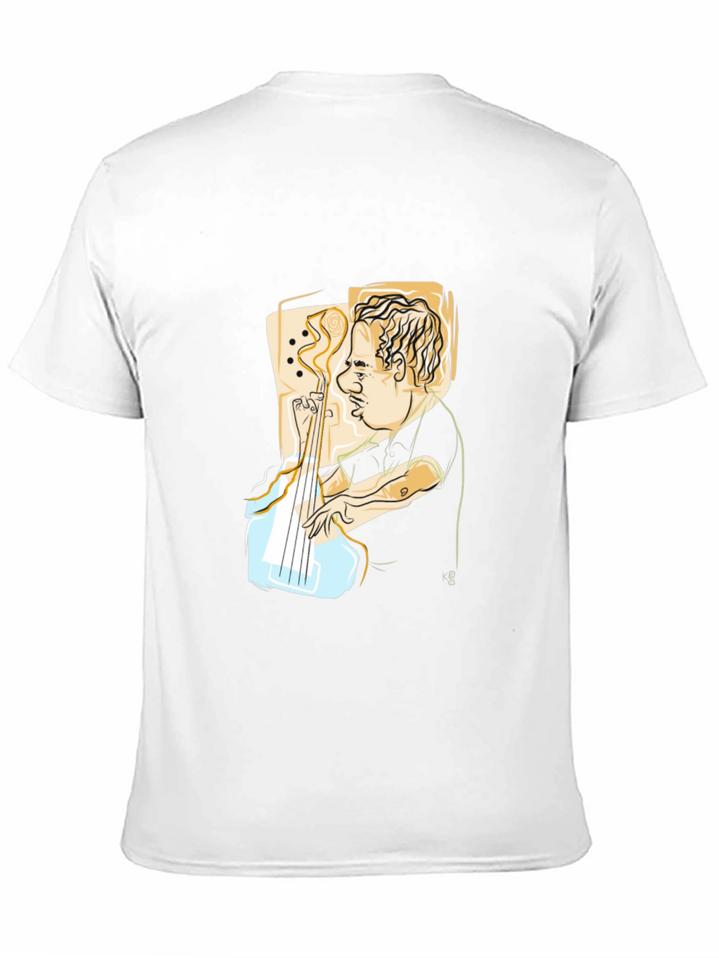 Guitar Player Graphic Black Tee