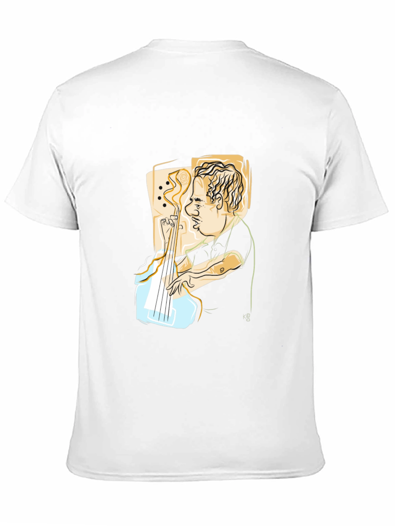 Guitar Player Graphic Black Tee