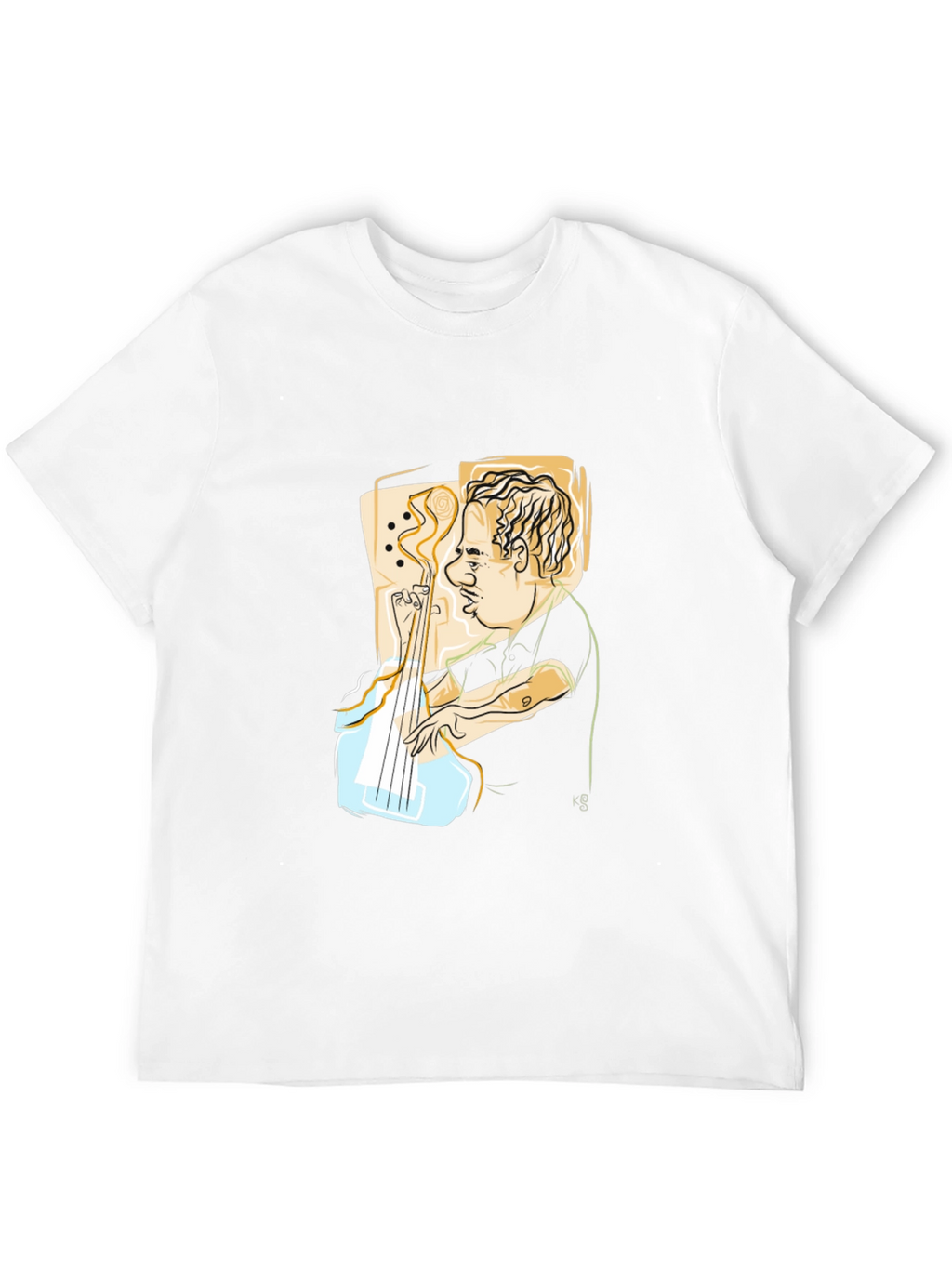 Guitar Player Graphic Black Tee