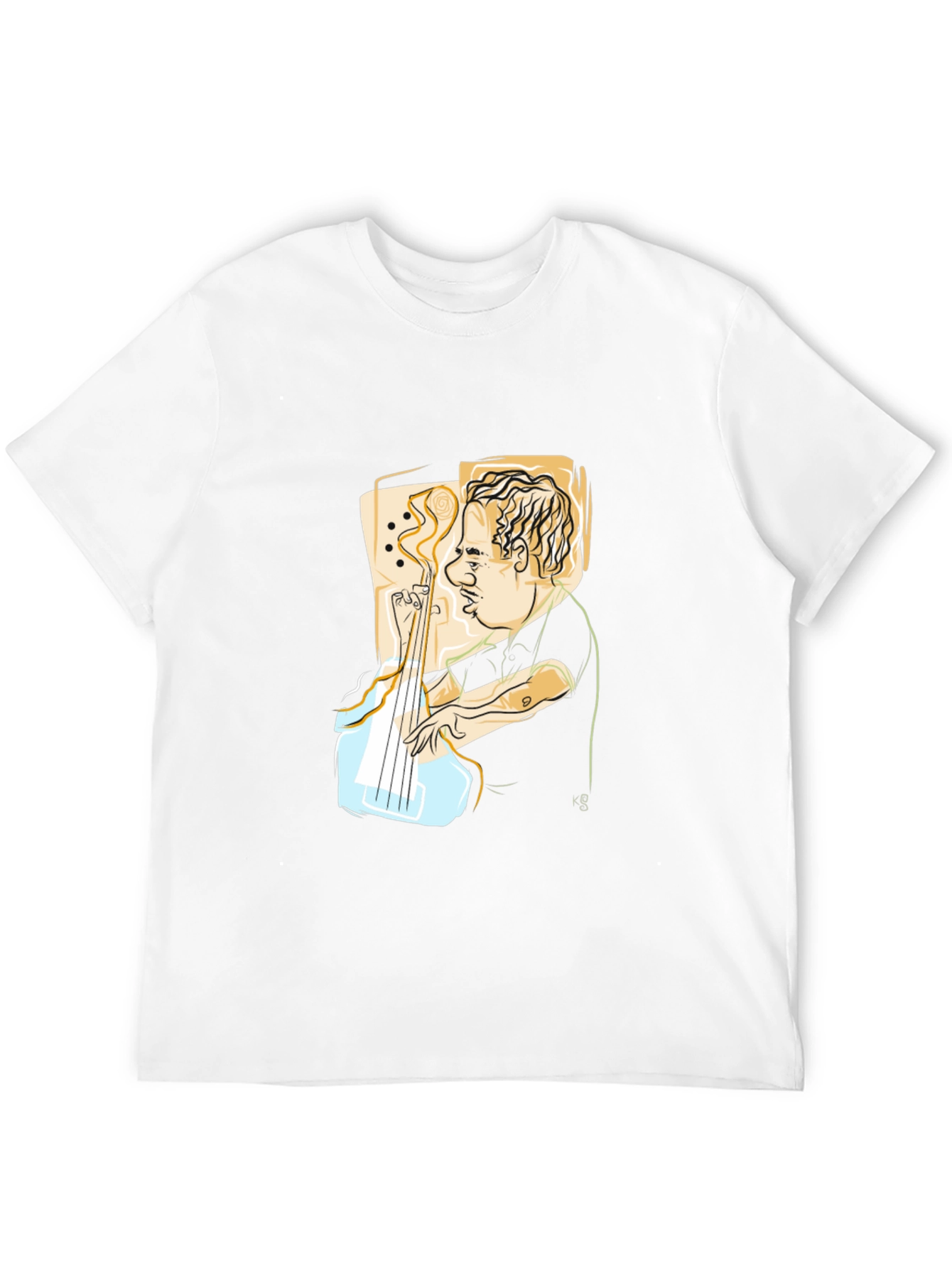 Guitar Player Graphic Black Tee