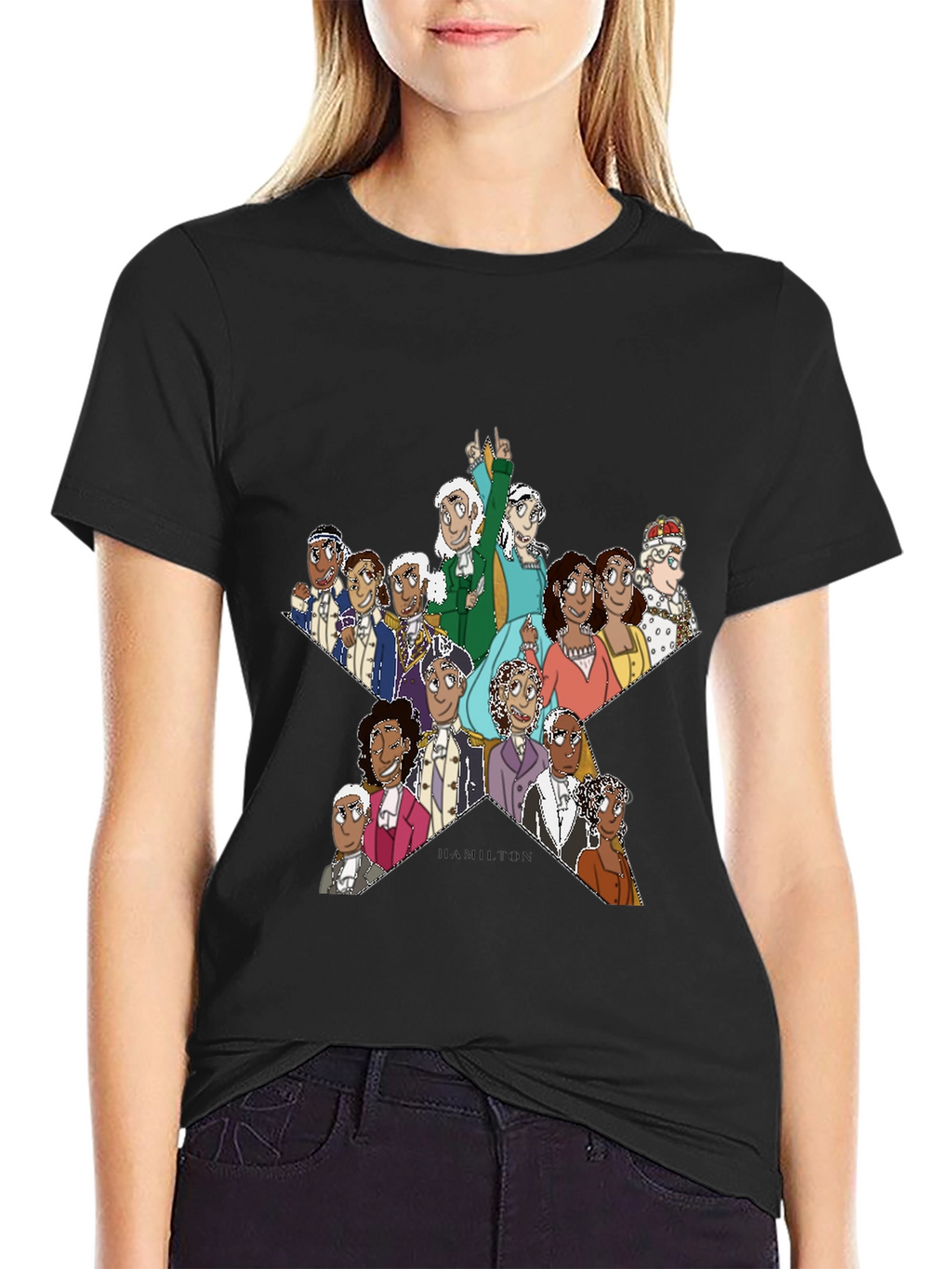 Hamilton Star Graphic T-Shirt - Black